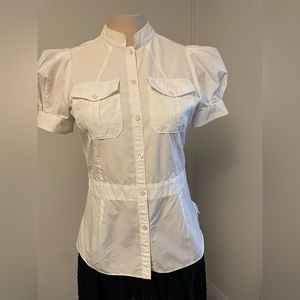 Balenciaga white cotton blouse